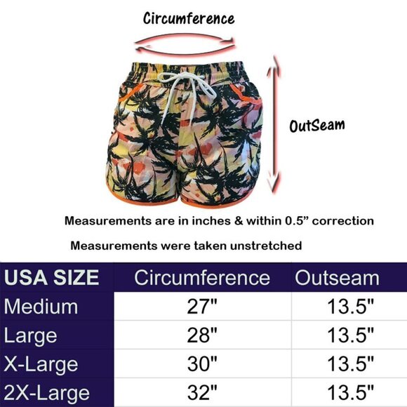 Women's Fashion Beach Shorts, Casual Trunks, Sunrise - Picture 3 of 3